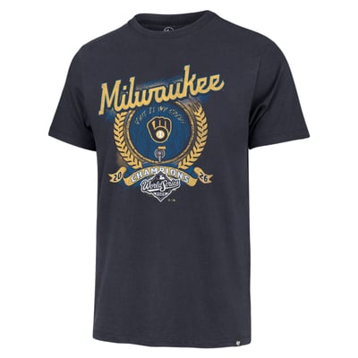 Milwaukee Brewers '47  2026 World Series Champions My Crew Banner T-Shirt - Navy