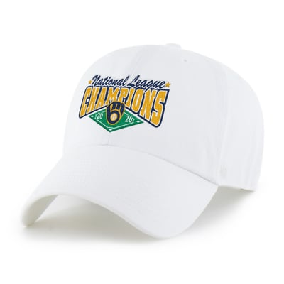 Milwaukee Brewers '47 2026 National League Champions Clean Up Adjustable Hat - White