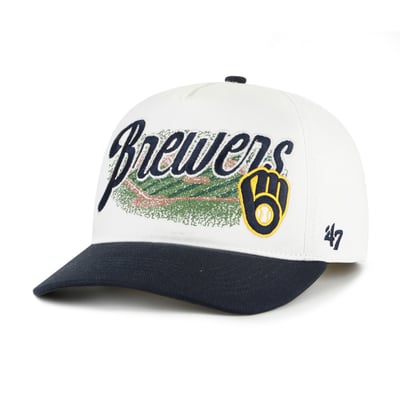 Milwaukee Brewers '47 Enfield Hitch Adjustable Hat - White/Navy