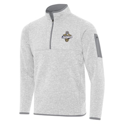 Milwaukee Brewers Antigua  2026 World Series Champions Fortune Quarter-Zip Pullover - Heather Gray