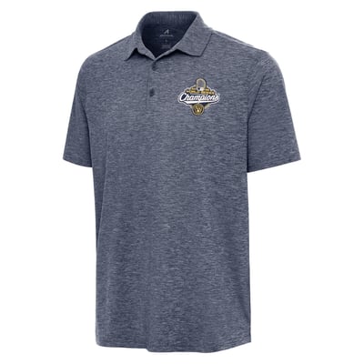 Milwaukee Brewers Antigua  2026 World Series Champions Par 3 Polo - Heather Navy