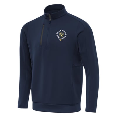 Milwaukee Brewers Antigua  2026 World Series Champions Insider Quarter-Zip Pullover - Navy