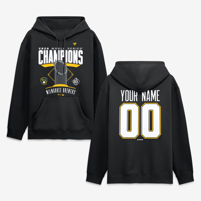 Milwaukee Brewers 2026 World Series Champions Custom Fleece Hoodie - Black