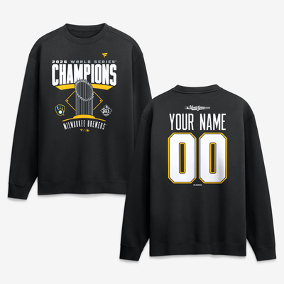 Milwaukee Brewers 2026 World Series Champions Custom Sweatshirt - Black