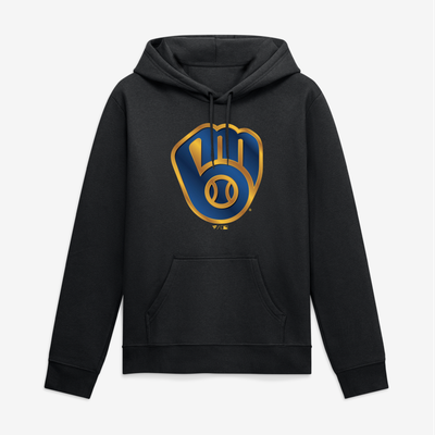 Milwaukee Brewers Big & Tall Forged Mascot Hoodie - Black
