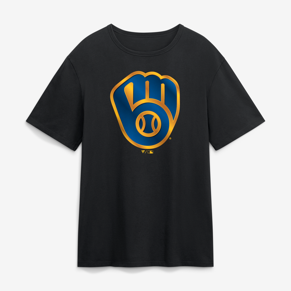 Men's Milwaukee Brewers Black Big & Tall Forged Mascot Personalized ...