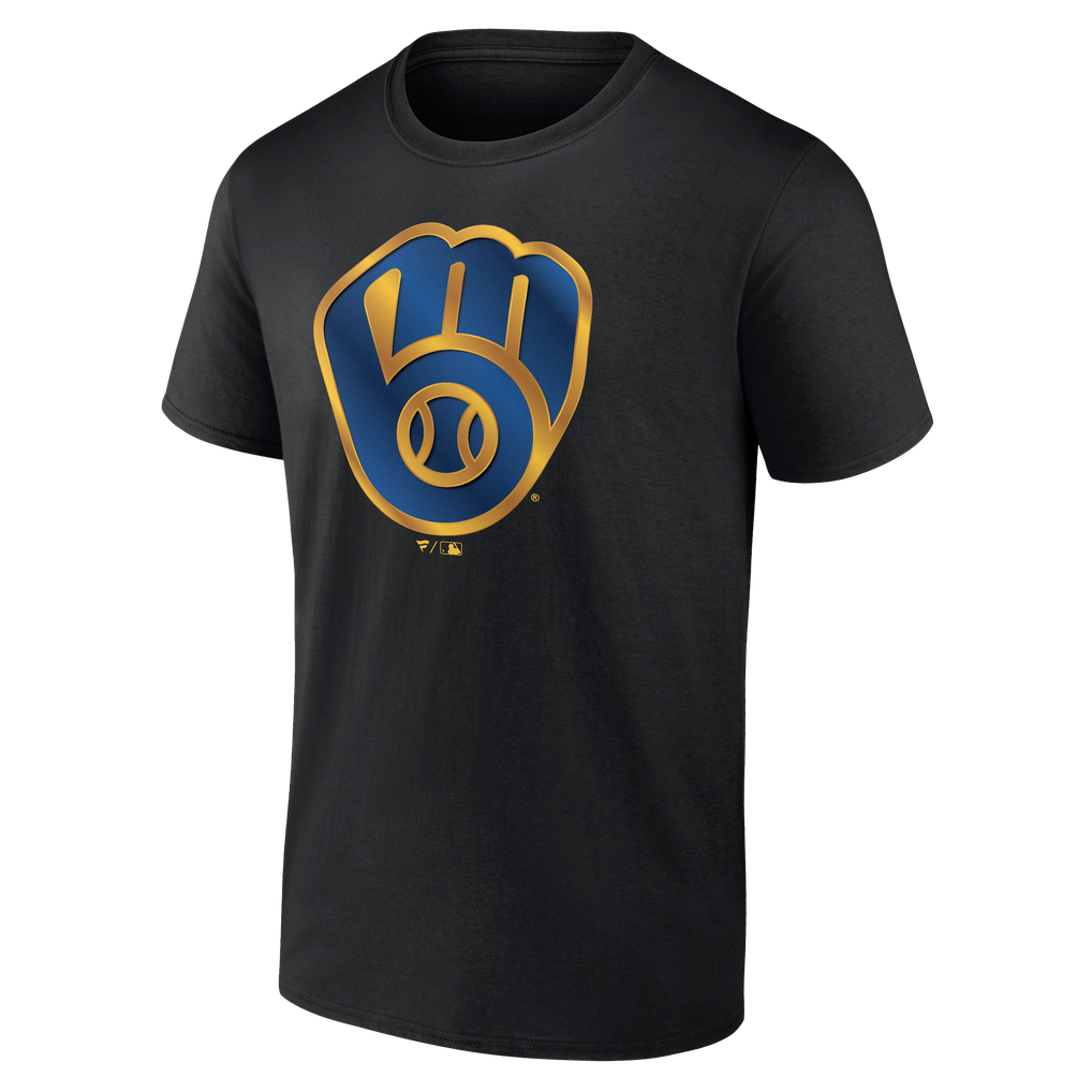 Men's Milwaukee Brewers Black Big & Tall Forged Mascot T-Shirt