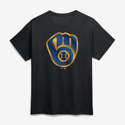 Milwaukee Brewers Big & Tall Forged Mascot T-Shirt - Black