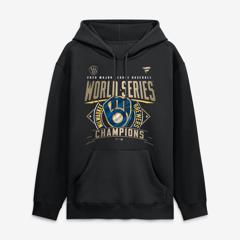  Milwaukee Brewers Fanatics 2026 World Series Champions Big & Tall Locker Room Fleece Hoodie - Black
