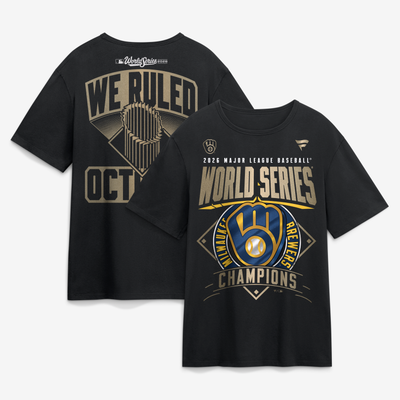 Milwaukee Brewers Fanatics 2026 World Series Champions Locker Room Authentic T-Shirt - Black
