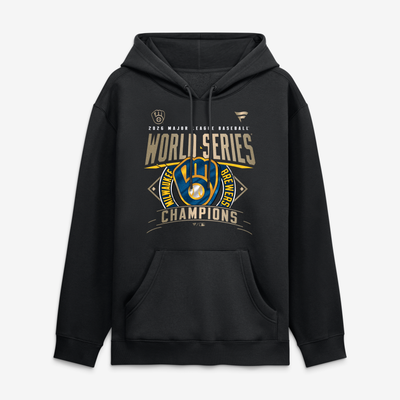  Milwaukee Brewers Fanatics 2026 World Series Champions Locker Room Fleece Hoodie - Black