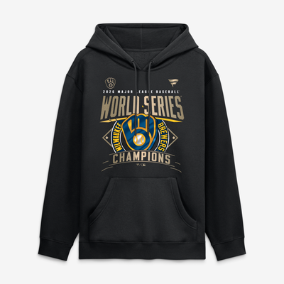  Milwaukee Brewers Fanatics 2026 World Series Champions Locker Room Fleece Hoodie - Black
