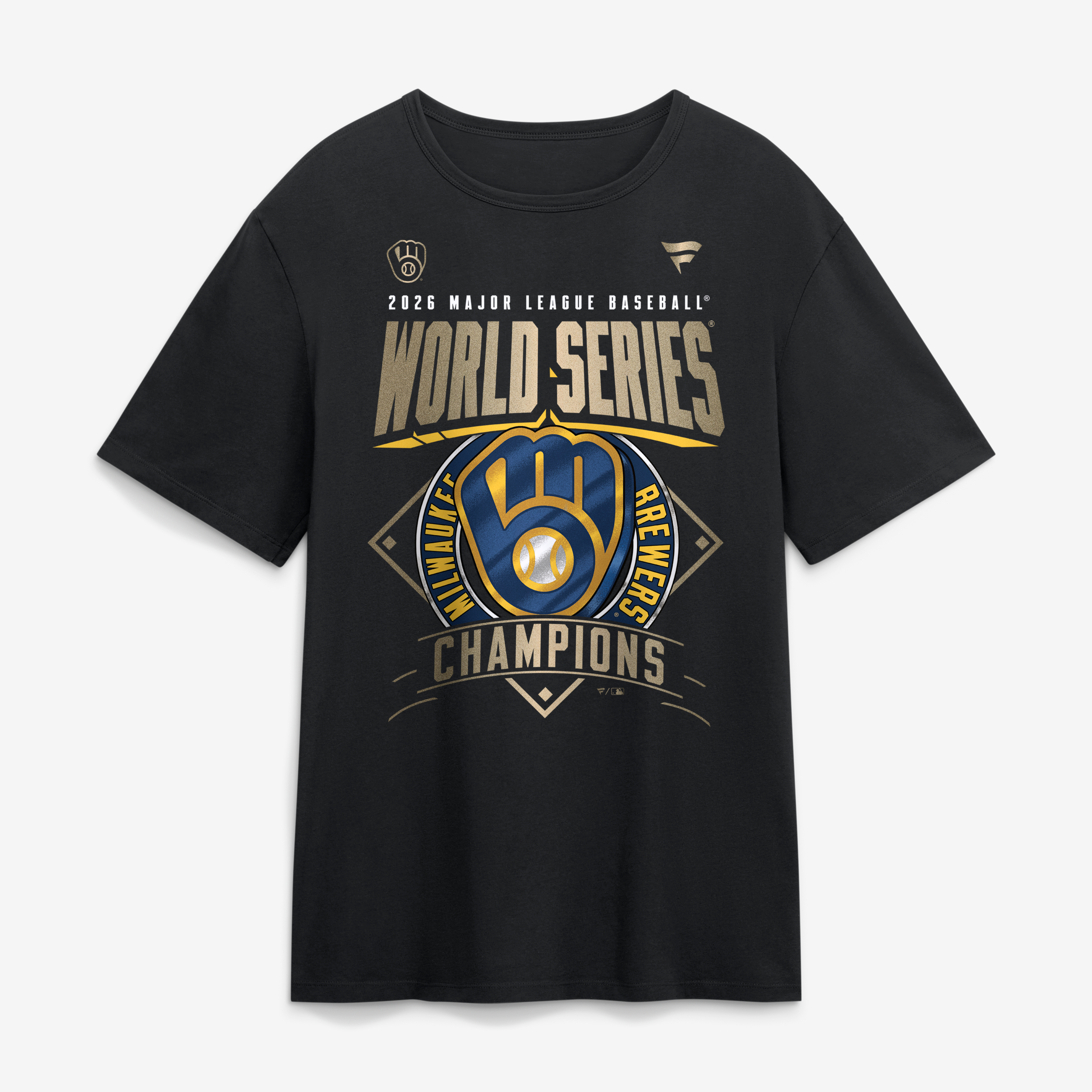 Men's Milwaukee Brewers Fanatics Black 2026 World Series Champions ...