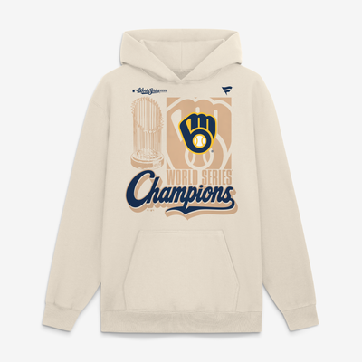  Milwaukee Brewers Fanatics 2026 World Series Champions Parade Fleece Heavyweight Hoodie - Cream