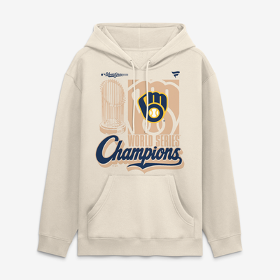  Milwaukee Brewers Fanatics 2026 World Series Champions Parade Fleece Hoodie - Cream