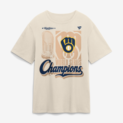  Milwaukee Brewers Fanatics 2026 World Series Champions Parade T-Shirt - Cream