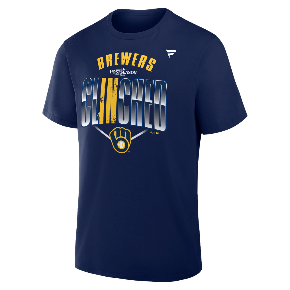 Men's Milwaukee Brewers Fanatics Navy 2026 MLB Postseason Locker Room T ...