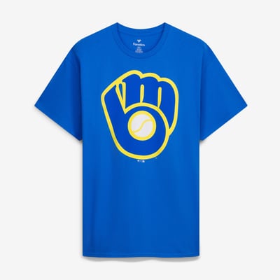  Milwaukee Brewers Fanatics Big & Tall Cooperstown Collection Logo T-Shirt - Royal