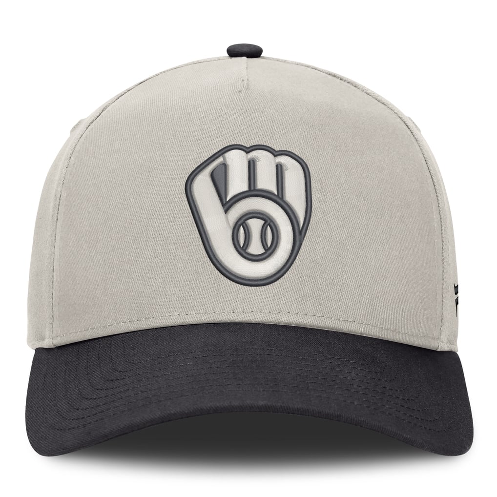 Milwaukee Brewers Fanatics Wonder A-Frame Adjustable Hat - Stone/Graphite
