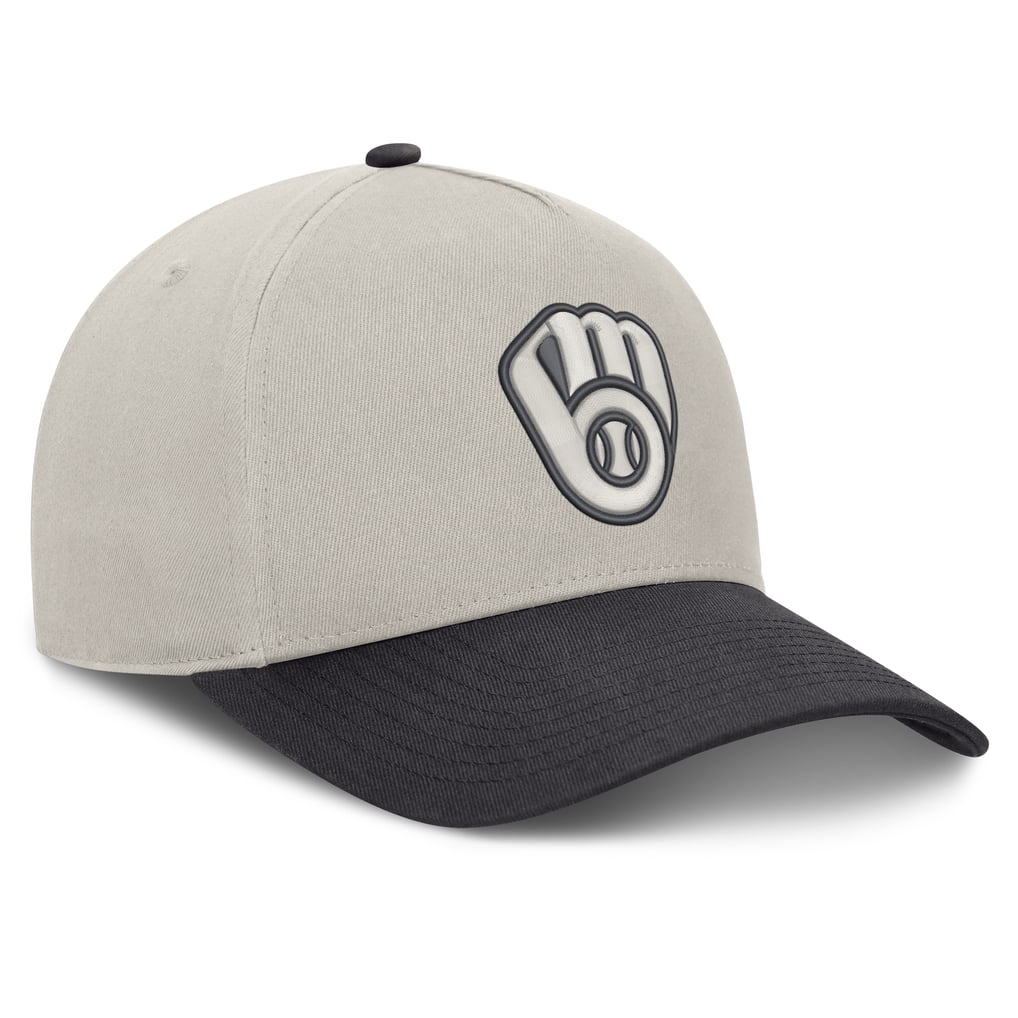 Milwaukee Brewers Fanatics Wonder A-Frame Adjustable Hat - Stone/Graphite