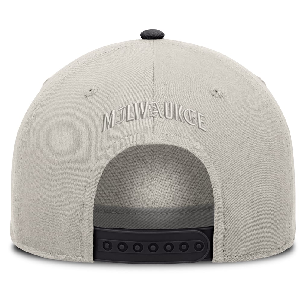 Milwaukee Brewers Fanatics Wonder A-Frame Adjustable Hat - Stone/Graphite