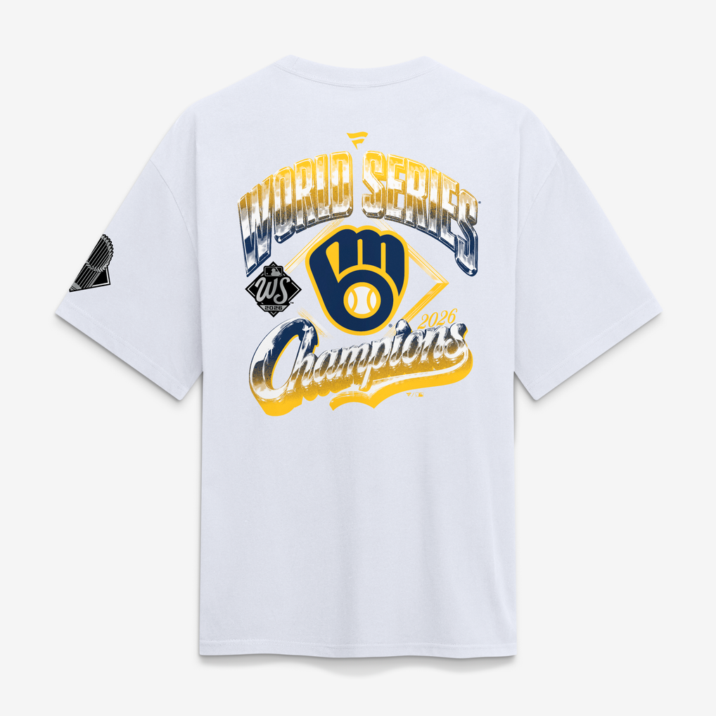 Men's Runing Men's Milwaukee Brewers Fanatics White 2026 World Series Champions Cold ...