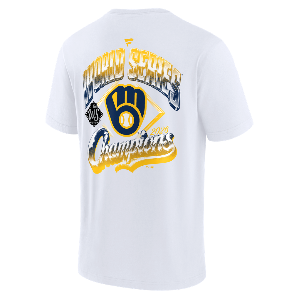 Men's Milwaukee Brewers Fanatics White 2026 World Series Champions Cold ...