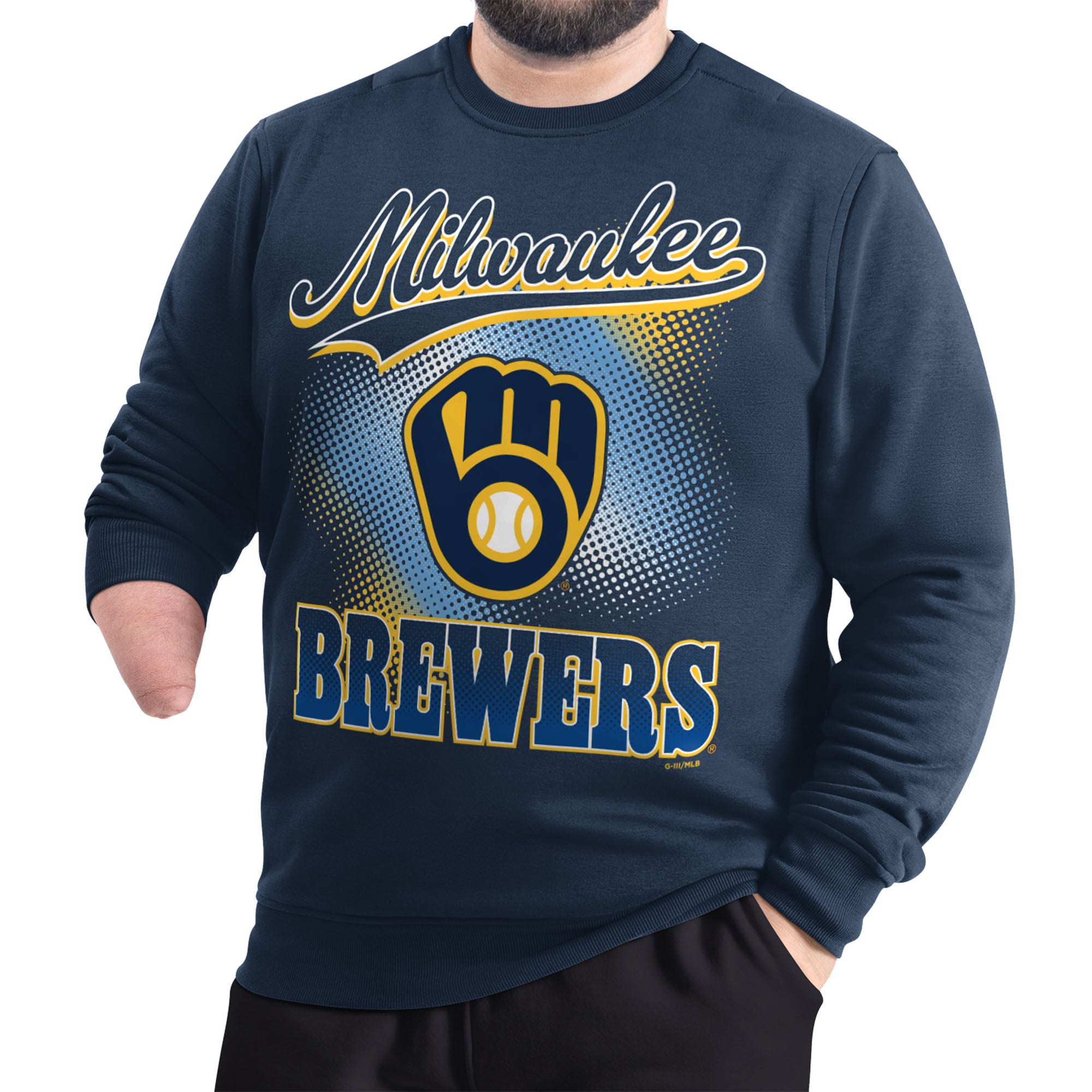 Milwaukee Brewers G-III Sports by Carl Banks Adaptive Ombre City Fleece ...
