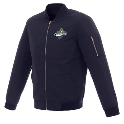  Milwaukee Brewers JH Design 2026 World Series Champions Full-Zip Nylon Bomber Jacket - Navy