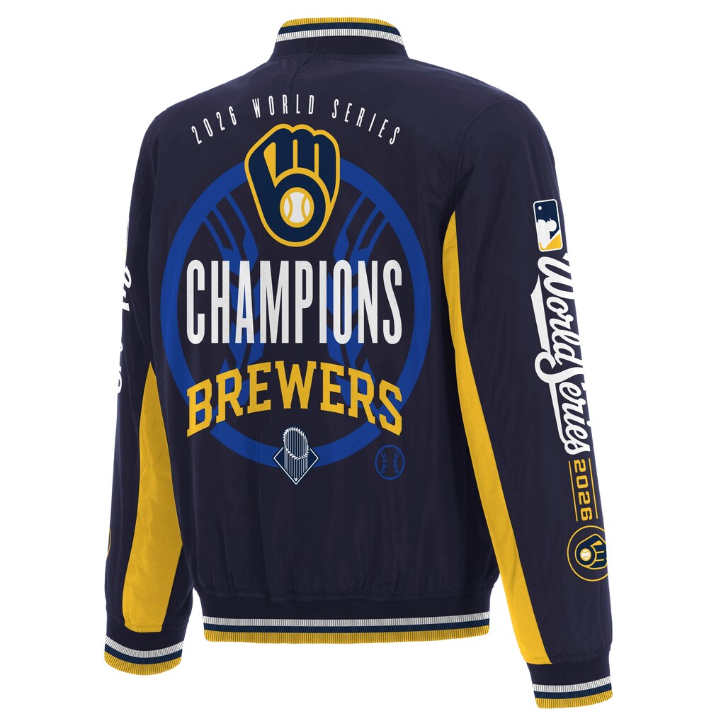 Men's Milwaukee Brewers JH Design Navy 2026 World Series Champions Full ...