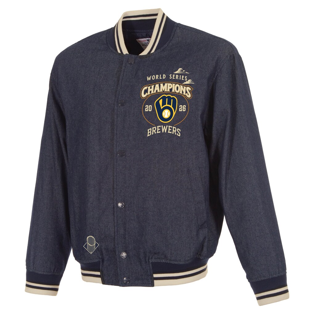 Men's Milwaukee Brewers JH Design Navy 2026 World Series Champions ...