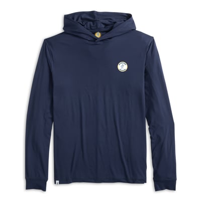 Milwaukee Brewers johnnie-O Talon Featherweight Performance Hooded Long Sleeve T-Shirt - Navy
