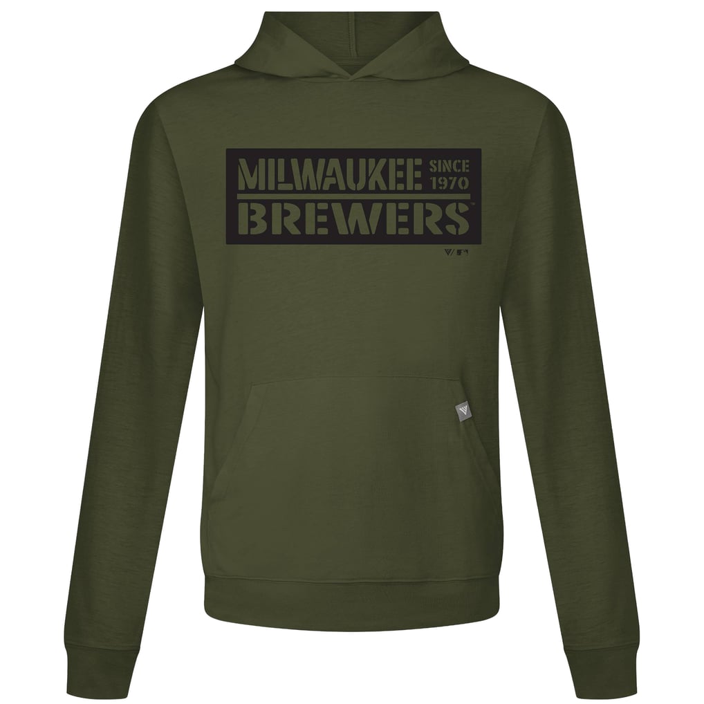 Men's Milwaukee Brewers Levelwear Olive 2026 Armed Forces Day Relay ...