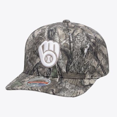  Milwaukee Brewers Mitchell & Ness Timber Trail Snapback Hat - Camo