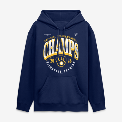 Milwaukee Brewers 2026 NL Central Division Champions Distressed Hoodie - Navy