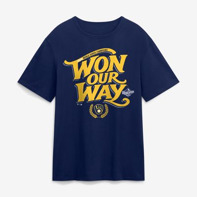Milwaukee Brewers 2026 World Series Champions Won Our Way T-Shirt - Navy