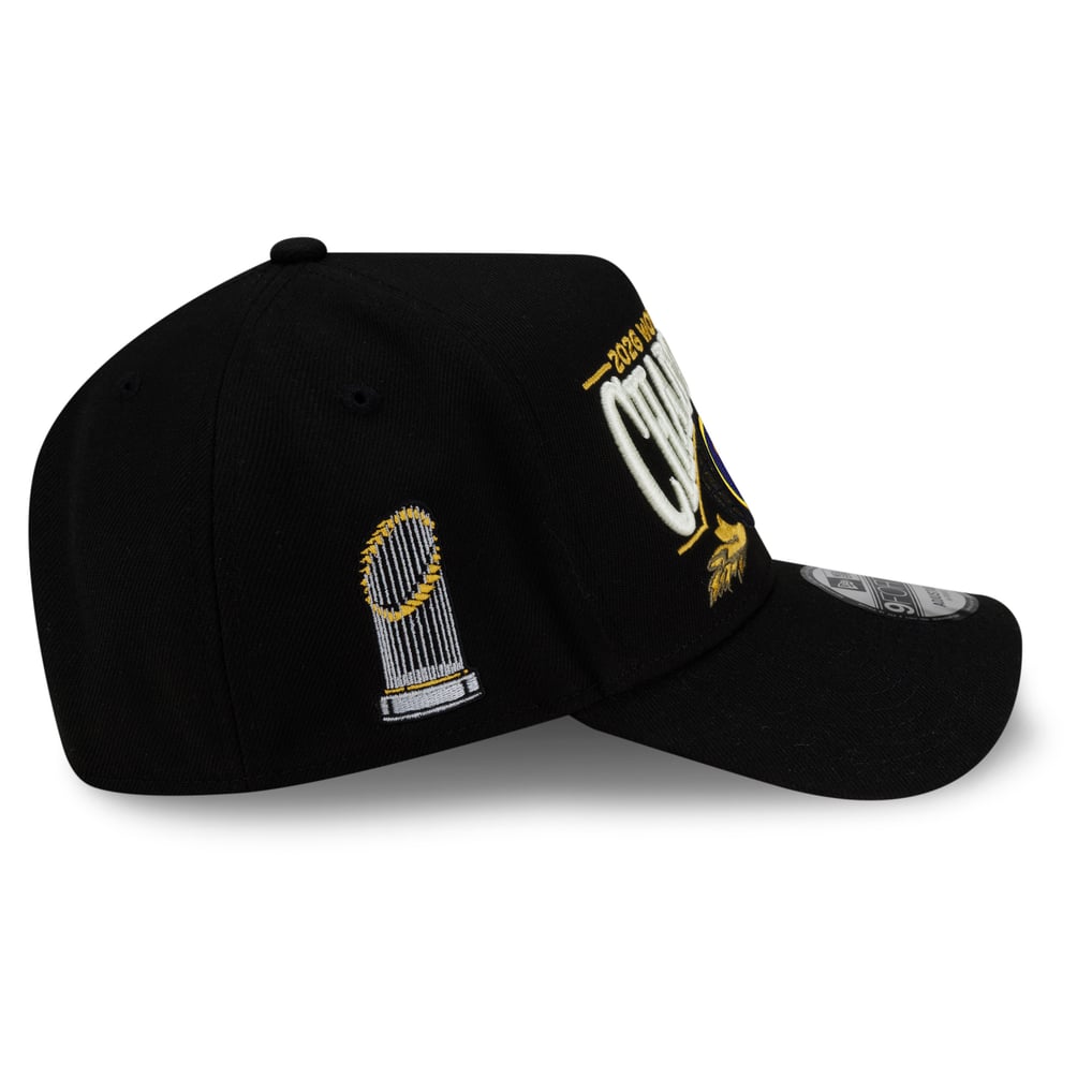 Milwaukee Brewers New Era 2026 World Series Champions Locker Room 9FORTY A-Frame Adjustable Hat - Black