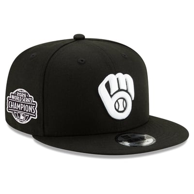 Milwaukee Brewers New Era 2026 World Series Champions Side Patch 9FIFTY Snapback Hat - Black