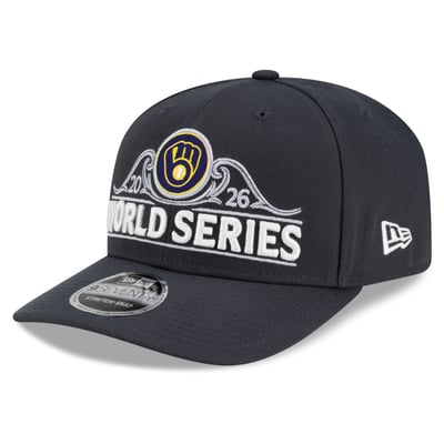 Milwaukee Brewers New Era 2026 World Series Locker Room 9SEVENTY Adjustable Hat - Charcoal