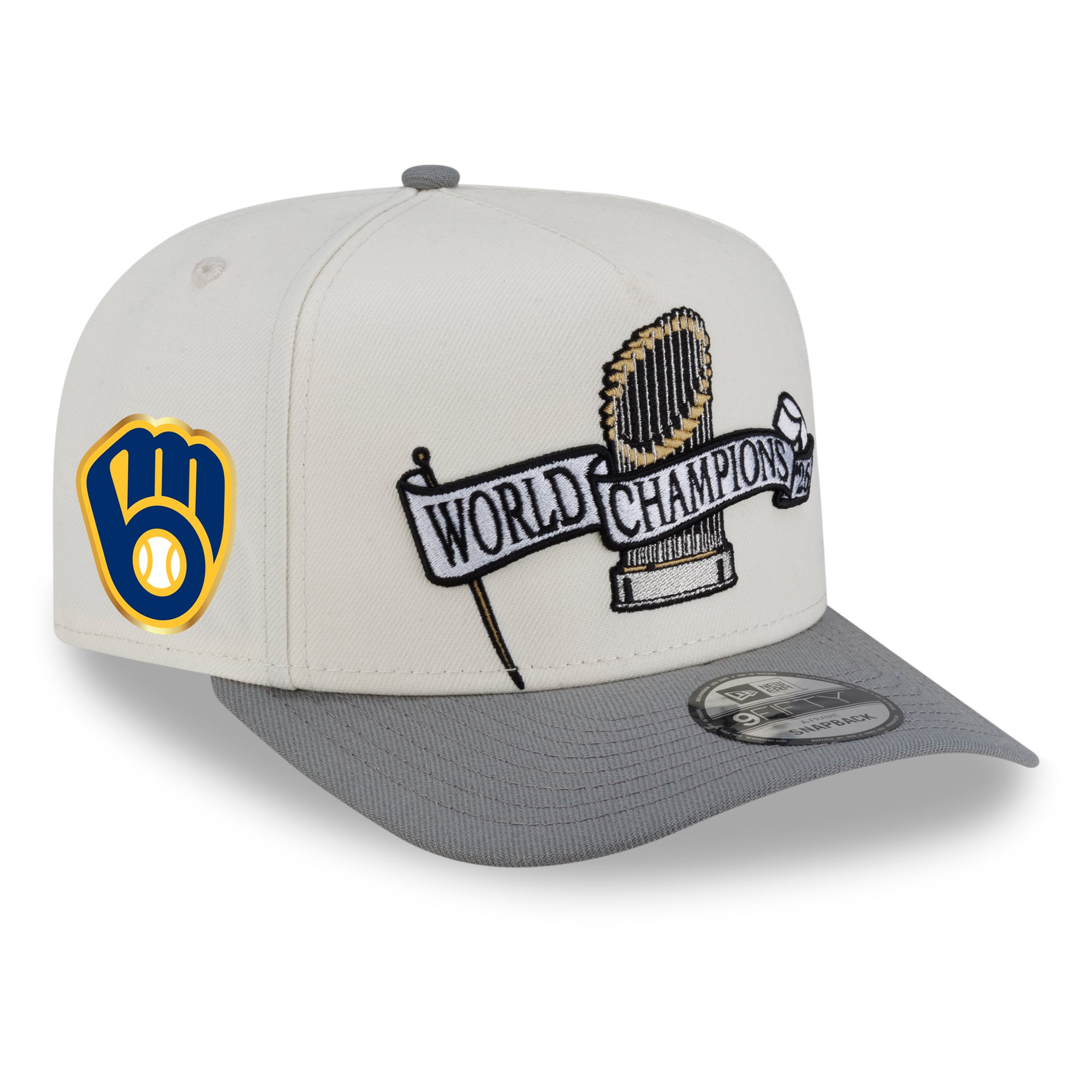 Men's Milwaukee Brewers New Era Cream/Gray 2026 World Series Champions ...