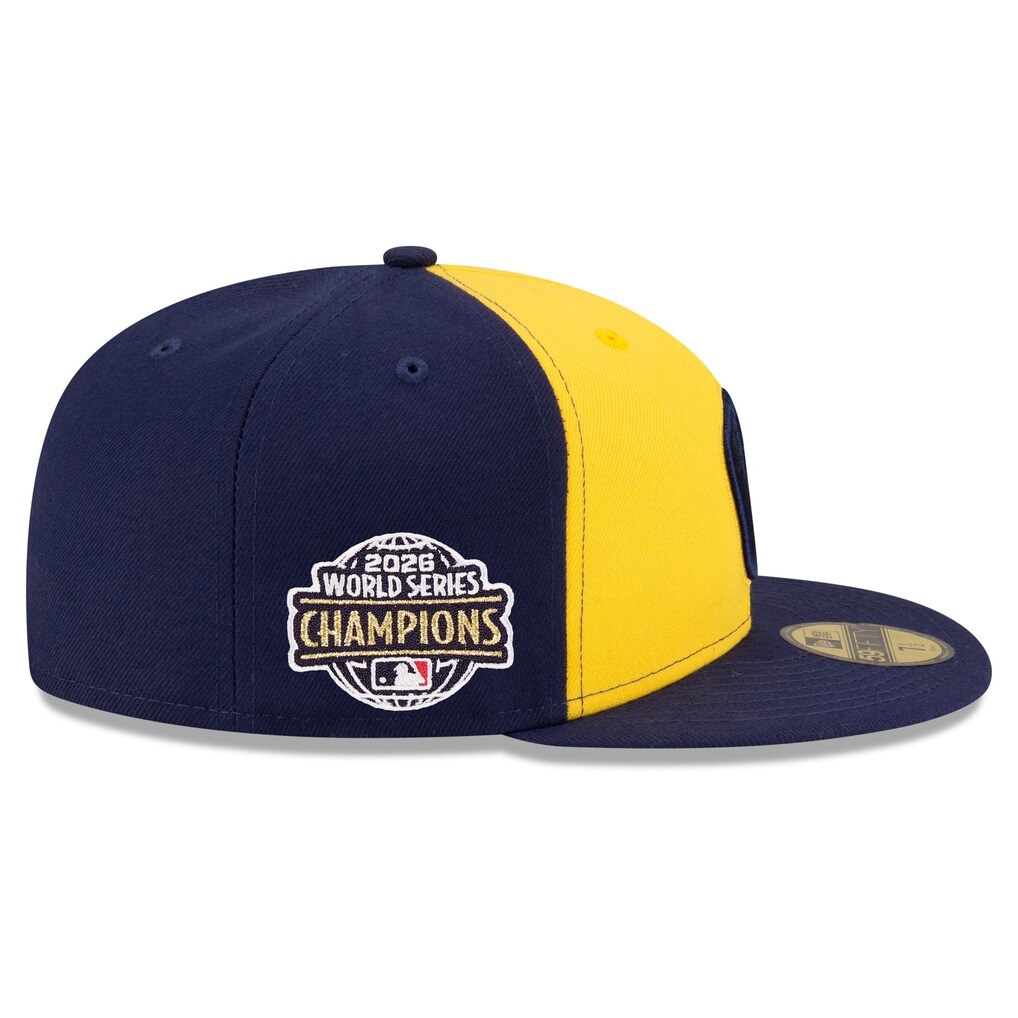 Men's Milwaukee Brewers New Era Gold/Navy 2026 World Series Champions ...