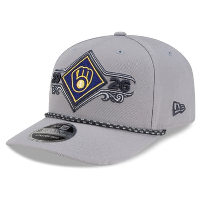 Milwaukee Brewers New Era 2026 National League Division Series Champions Locker Room 9SEVENTY Adjustable Hat - Gray