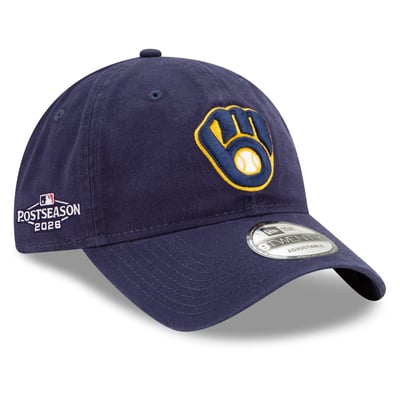 Milwaukee Brewers New Era 2026 MLB Postseason Side Patch 9TWENTY Adjustable Hat - Navy