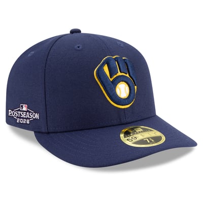 Milwaukee Brewers New Era 2026 MLB Postseason Side Patch Low Profile 59FIFTY Fitted Hat - Navy