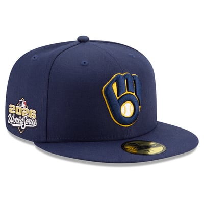Milwaukee Brewers New Era 2026 World Series Side Patch 59FIFTY Fitted Hat - Navy