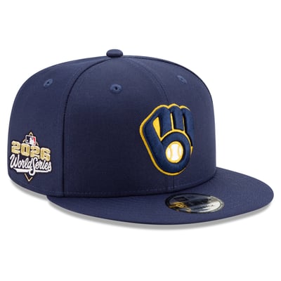 Milwaukee Brewers New Era 2026 World Series Side Patch 9FIFTY Snapback Hat - Navy