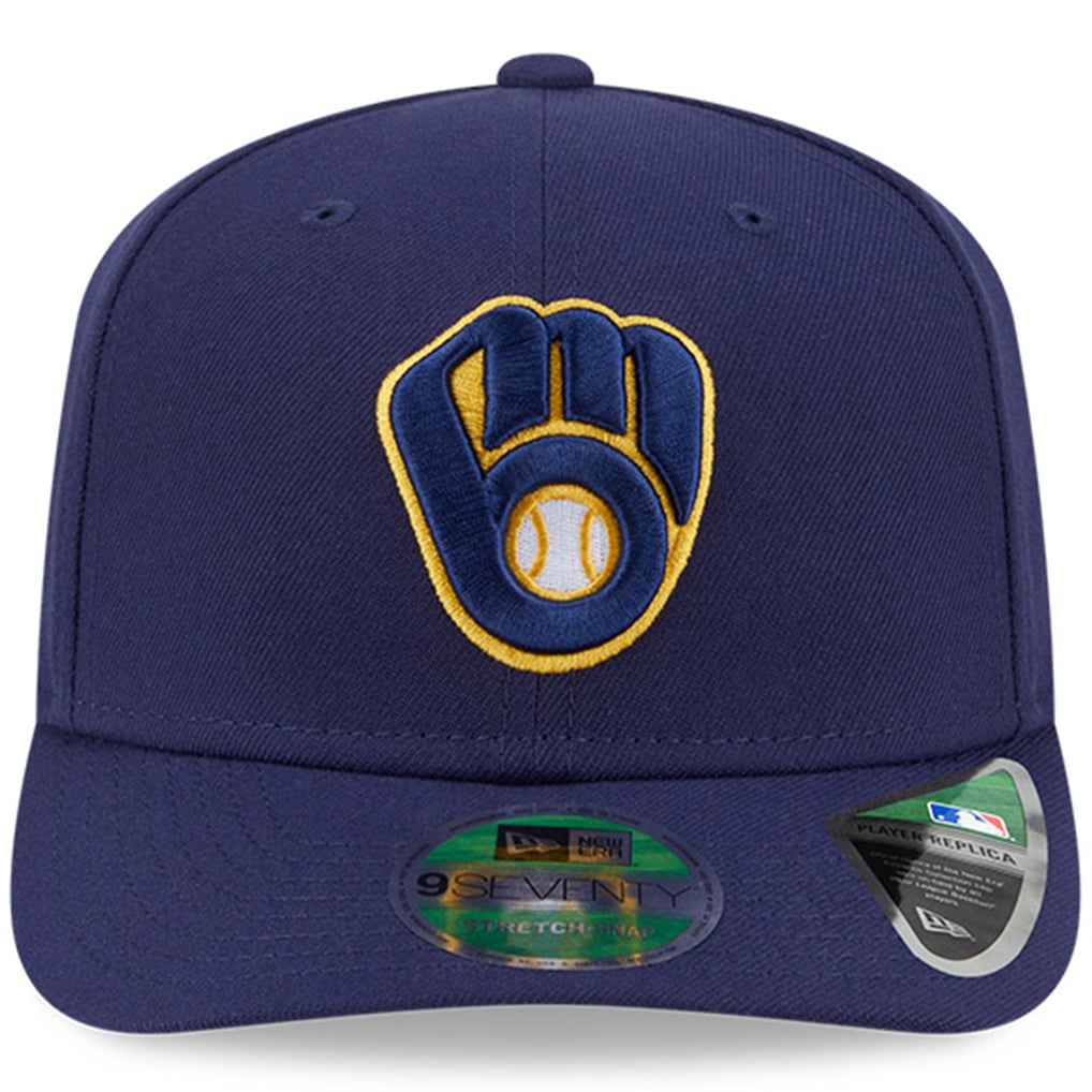  Milwaukee Brewers New Era Player Replica 9SEVENTY Adjustable Hat - Navy