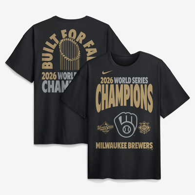  Milwaukee Brewers Nike 2026 World Series Champions Max90 T-Shirt - Black