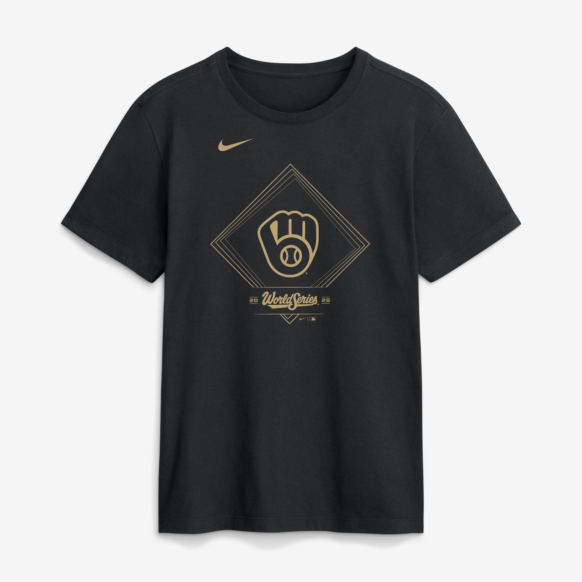 Men's Milwaukee Brewers Nike Black 2026 World Series T-Shirt