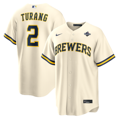 Brice Turang Milwaukee Brewers Nike 2026 World Series Home Replica Jersey - Cream